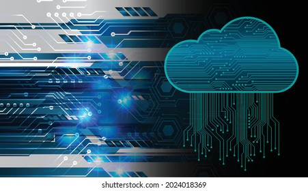 cloud computing circuit future technology concept background