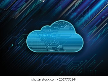 cloud computing circuit future technology concept background
