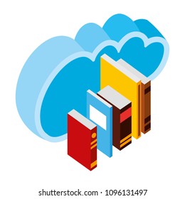 cloud computing collection books isometric