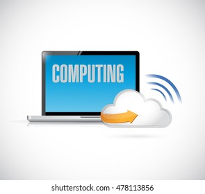 cloud computing computer concept illustration design graphic. isolated graphic