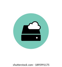 Cloud Computing  Computer cloud and Cloud Hosting related line icons. Cloud storage and Network Vector icon 