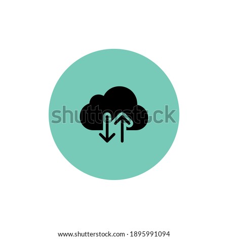 Cloud Computing  Computer cloud and Cloud Hosting related line icons. Cloud storage and Network Vector icon 