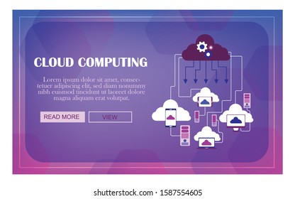 Cloud computing and computer network concept