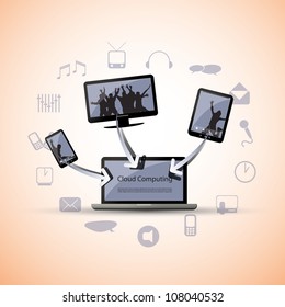 Cloud computing concept