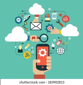 Cloud computing concept