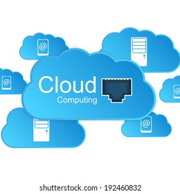 Cloud computing concept.