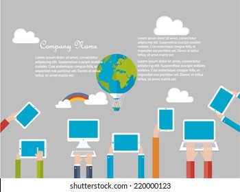 Cloud computing concept