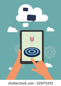 Cloud computing concept