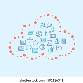 Cloud computing concept