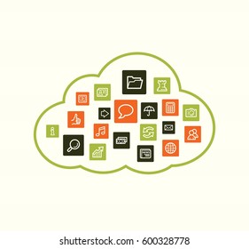 Cloud computing concept