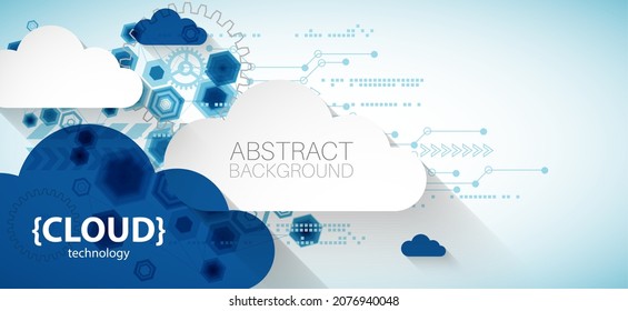 Cloud computing concept. Abstract technology background.