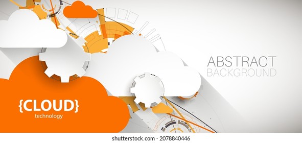 Cloud computing concept. Abstract technology background.