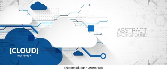 Cloud computing concept. Abstract technology background.