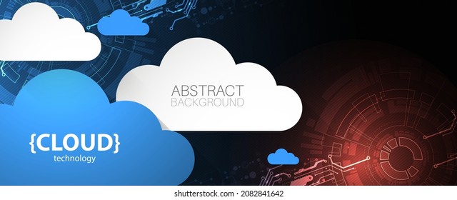 Cloud computing concept. Abstract technology background.