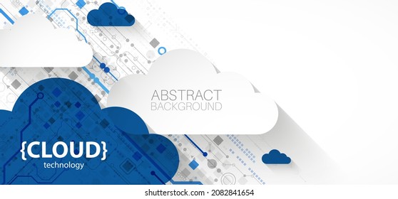 Cloud computing concept. Abstract technology background.