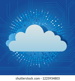 Cloud computing concept background