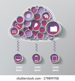 Cloud Computing concept - Client computers communicating 