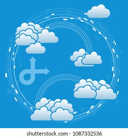Cloud computing concept design.