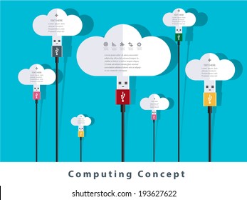 Cloud computing concept design.