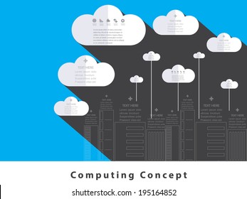 Cloud computing concept design.