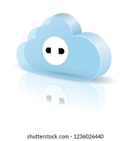 Cloud computing concept design. Isolated on white background.