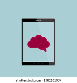Cloud computing concept design, isolated on blue background.