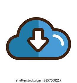cloud computing concept icon design