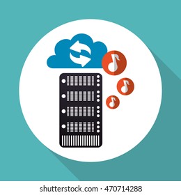 Cloud computing concept with icon design, vector illustration 10 eps graphic.