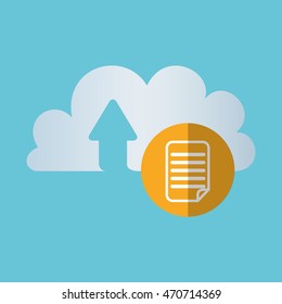 Cloud computing concept with icon design, vector illustration 10 eps graphic.