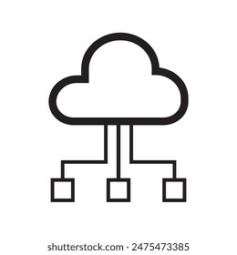 Cloud computing concept icon, vector icon