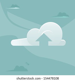 Cloud computing concept illustration 