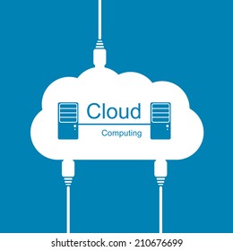 Cloud computing concept. Modern design template.