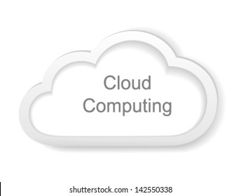 Cloud computing concept on white background, vector eps10 