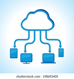 Cloud computing concept stock vector