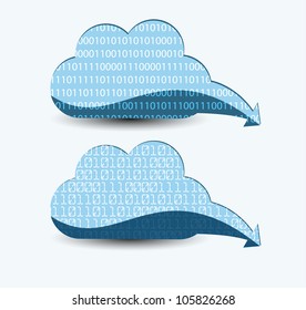 Cloud computing. The concept of storing and transmitting information, media content.