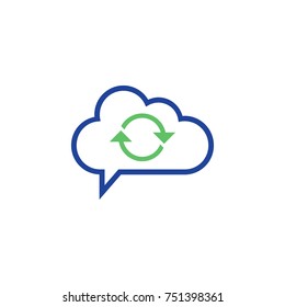 cloud computing concept sync Icon vector illustration