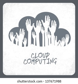 Cloud computing concept. Vector.
