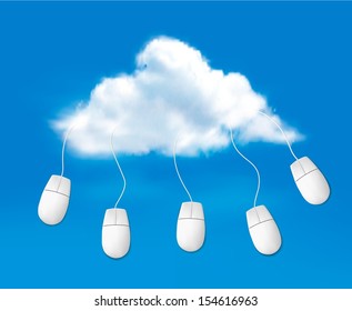 Cloud computing concept. Vector. 