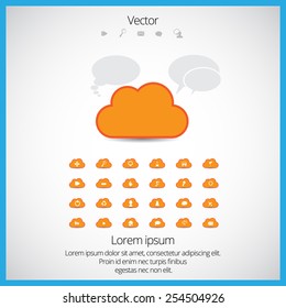 Cloud computing concept, vector