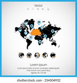 Cloud computing concept, vector