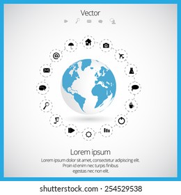 Cloud computing concept, vector