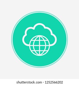 Cloud computing concept vector icon sign symbol