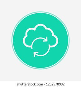 Cloud computing concept vector icon sign symbol