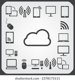 Cloud Computing concept vector icon