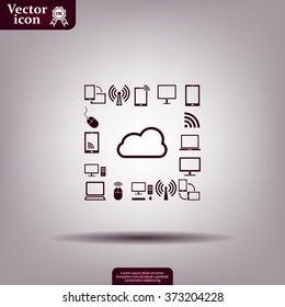 Cloud Computing concept vector icon