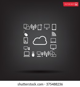 Cloud Computing concept vector icon