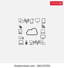 Cloud Computing concept vector icon
