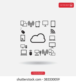 Cloud Computing concept vector icon