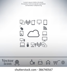 Cloud Computing concept vector icon