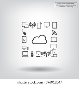Cloud Computing concept vector icon